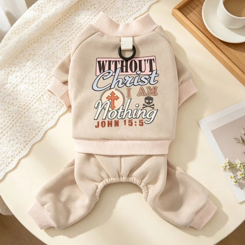 Cozy Four-Leg Dog Pajamas – Soft Fleece Winter Jumpsuit