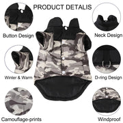 Camouflage Fleece Dog Jacket – Warm Outdoor Coat