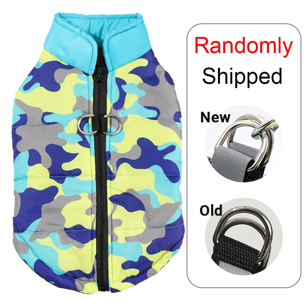 Camouflage Dog Jacket – Warm Zip-Up Outdoor Coat