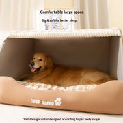 Cozy Dog House Bed – Washable Winter Den for Medium & Large Dogs