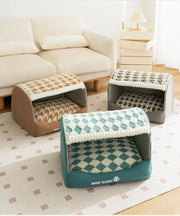 Cozy Dog House Bed – Washable Winter Den for Medium & Large Dogs