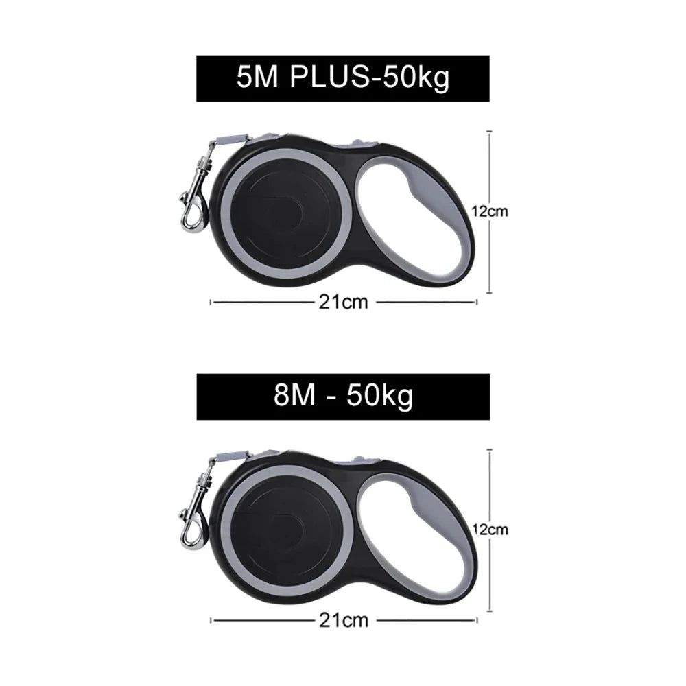 Retractable Dog Leash – Adjustable 5m & 8m Walking Lead