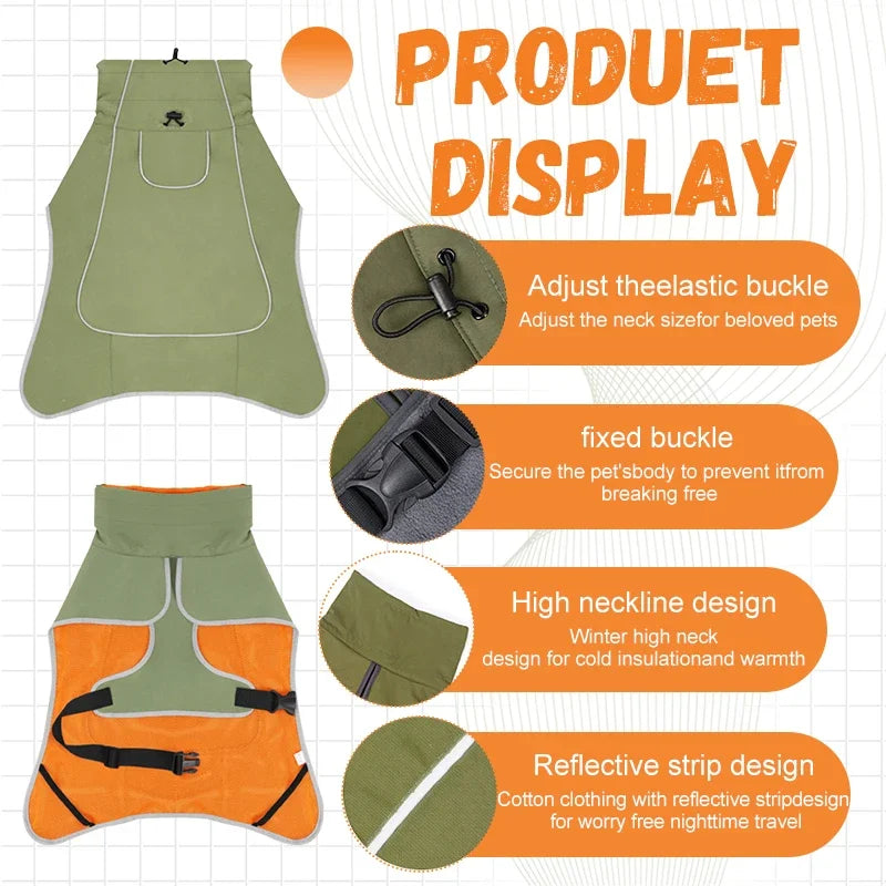 Reflective Dog Raincoat – Adjustable Outdoor Jacket for Wet Walks