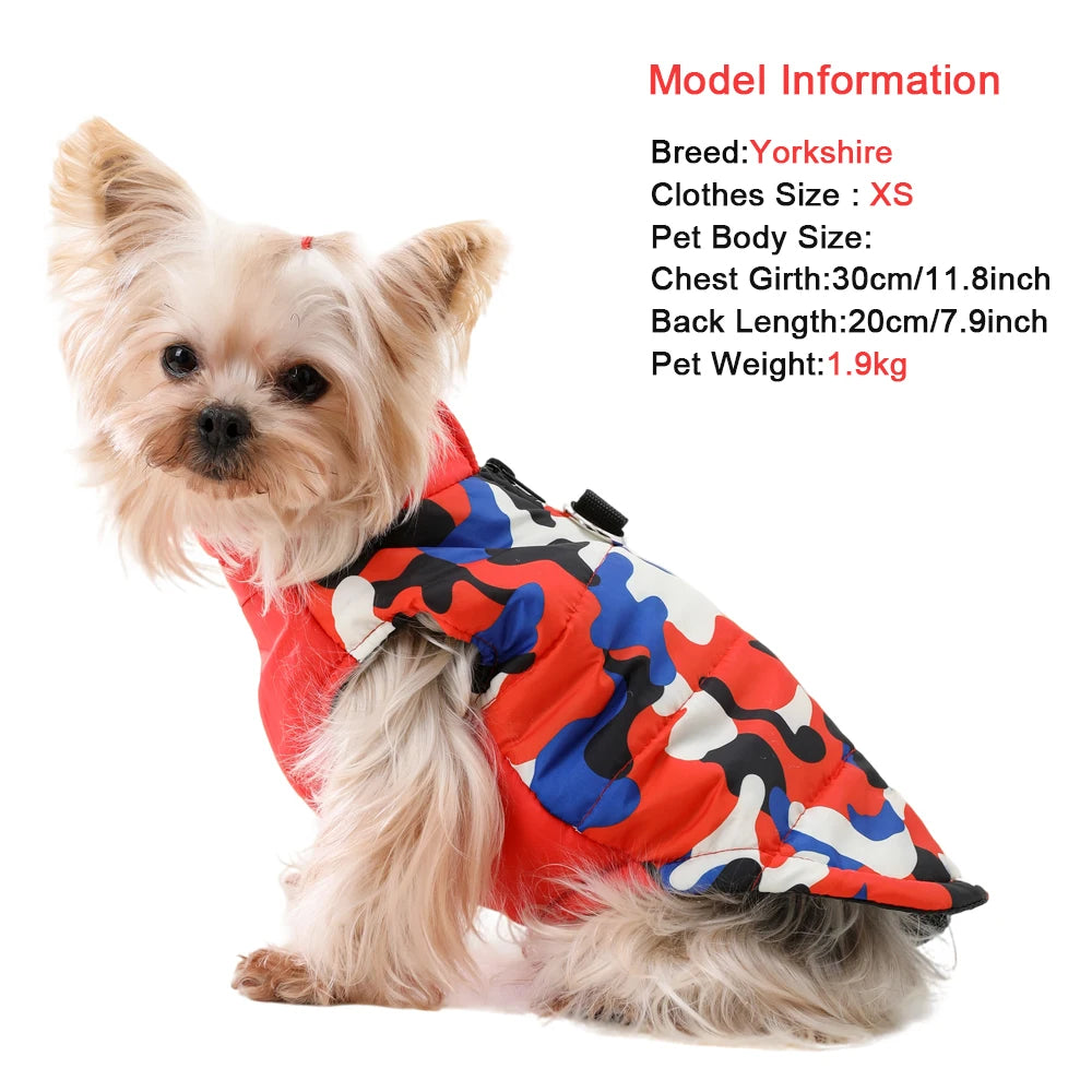 Camouflage Dog Jacket – Warm Zip-Up Outdoor Coat