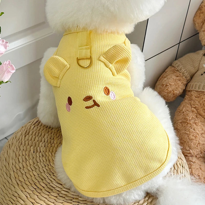 Bear Embroidered Dog Vest – Cute Everyday Walking Vest