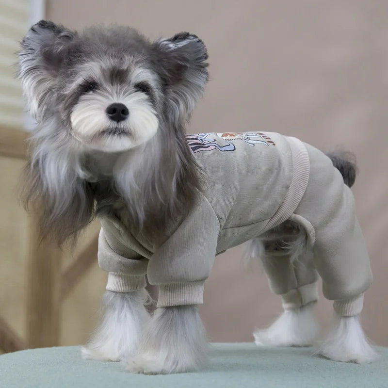 Cozy Four-Leg Dog Pajamas – Soft Fleece Winter Jumpsuit