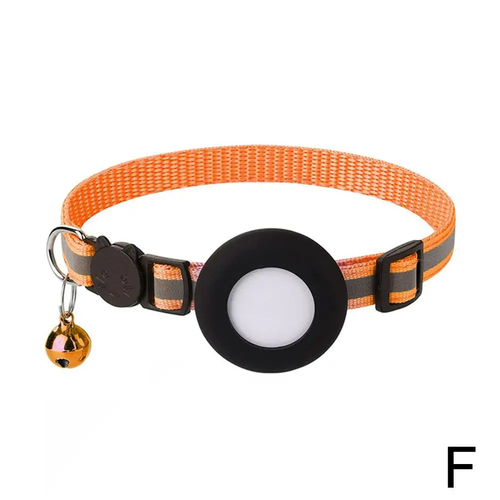 AirTag-Compatible Cat Collar – Reflective Adjustable Collar with Bell
