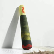 Cigar-Shaped Squeaky Dog Toy – Plush Interactive Play Toy