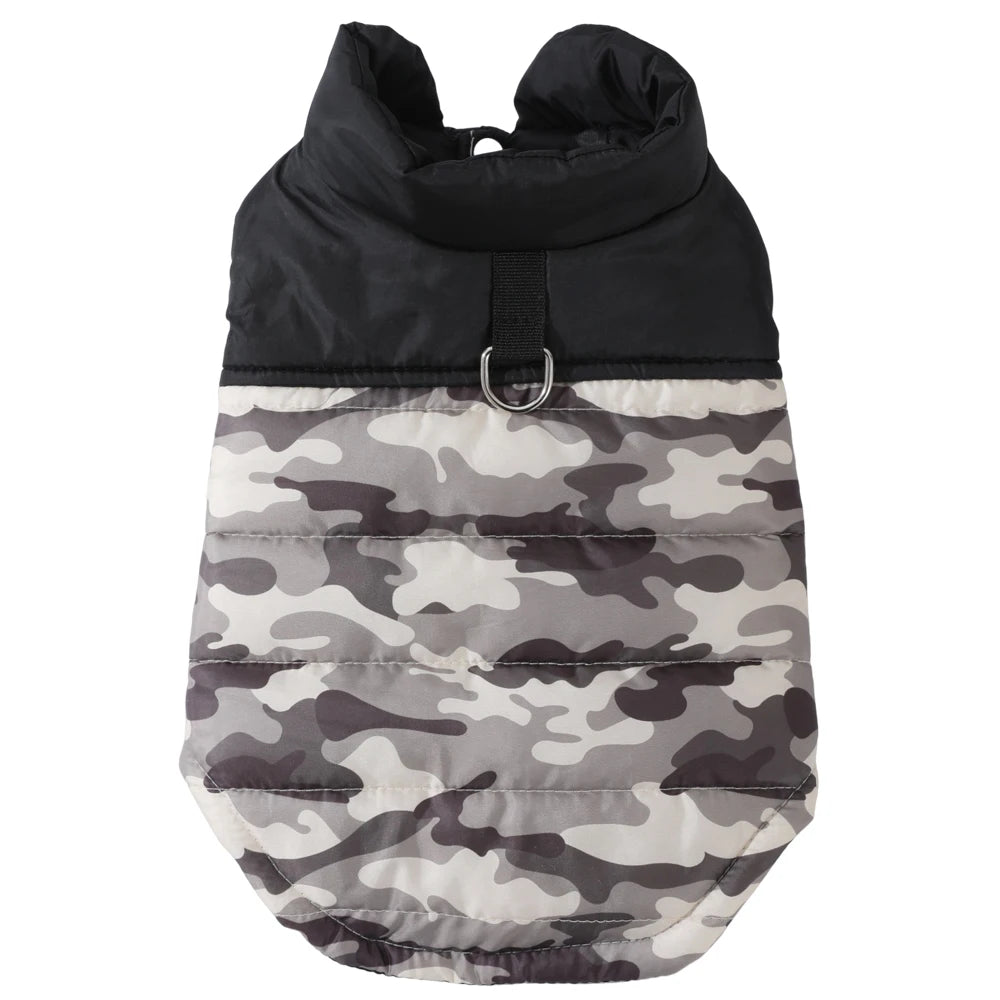 Camouflage Fleece Dog Jacket – Warm Outdoor Coat
