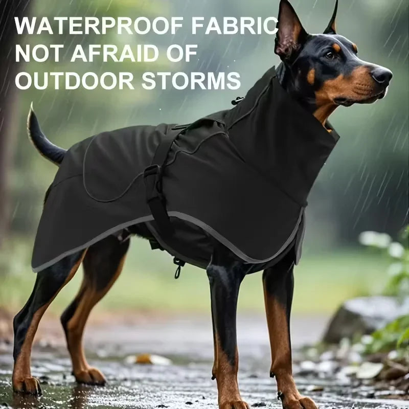 Reflective Dog Raincoat – Adjustable Outdoor Jacket for Wet Walks