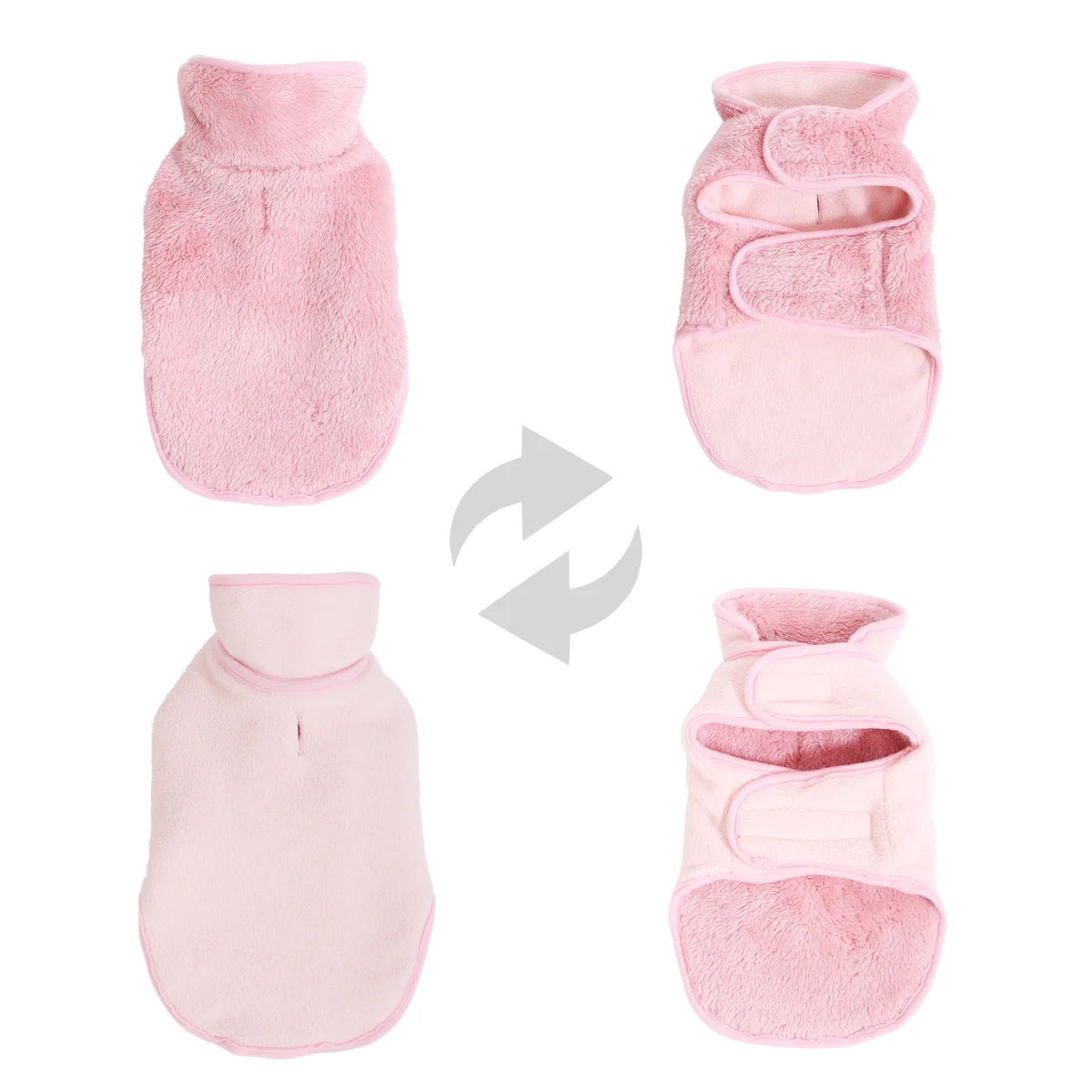 Reversible Fleece Dog Vest – Warm Adjustable Pet Jacket