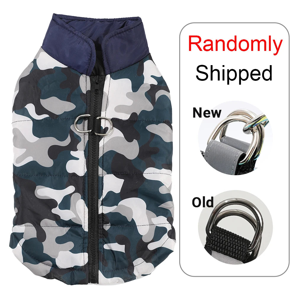 Camouflage Dog Jacket – Warm Zip-Up Outdoor Coat