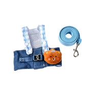 Cowboy Bear Dog Outfit Set – Denim Vest & Matching Hat