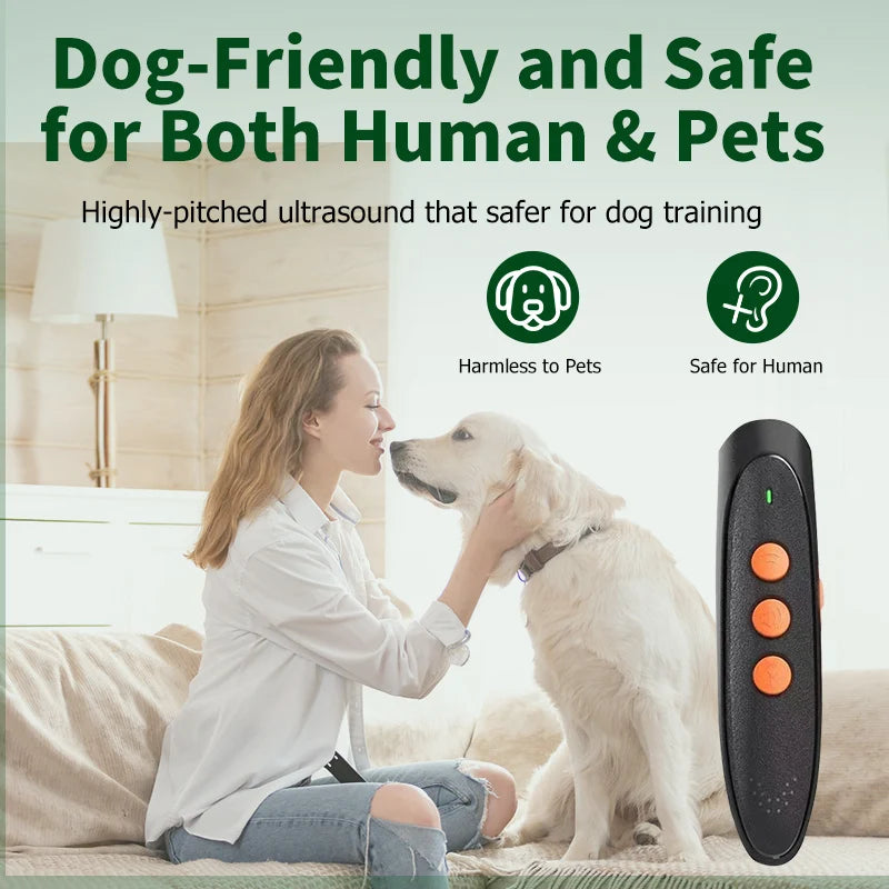 Ultrasonic Dog Bark Training Device – Rechargeable Handheld Trainer