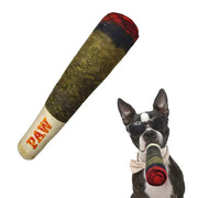 Cigar-Shaped Squeaky Dog Toy – Plush Interactive Play Toy
