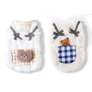 Cozy Plaid Pet Vest – Soft Fleece Jacket for Cats & Small Dogs