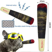 Cigar-Shaped Squeaky Dog Toy – Plush Interactive Play Toy