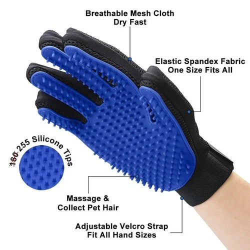 Silicone Pet Grooming Glove – Dog & Cat Bathing and Deshedding Brush