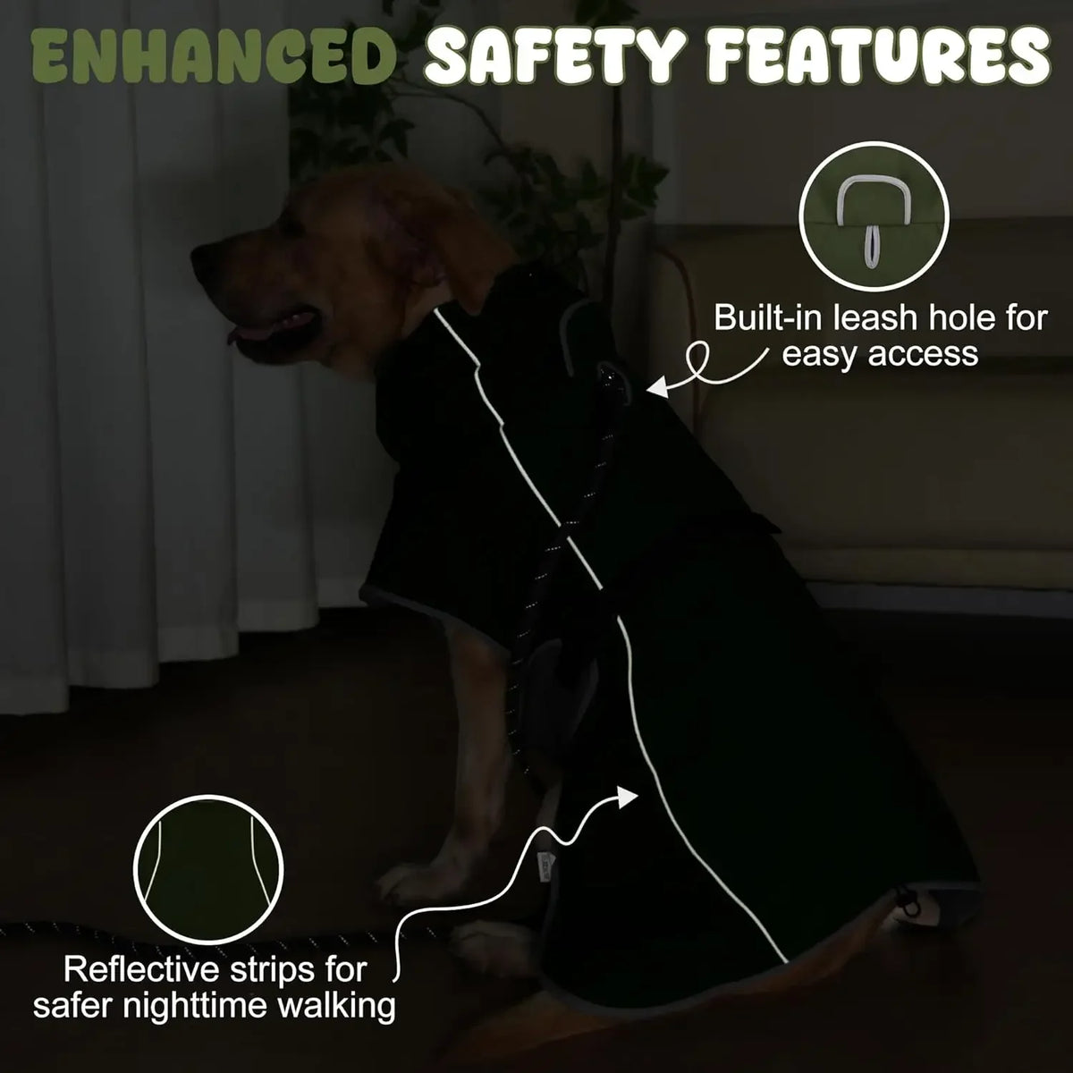 Reflective Dog Raincoat – Adjustable Outdoor Jacket for Wet Walks