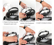Transparent Pet Travel Backpack – Space Capsule Carrier for Cats & Small Dogs