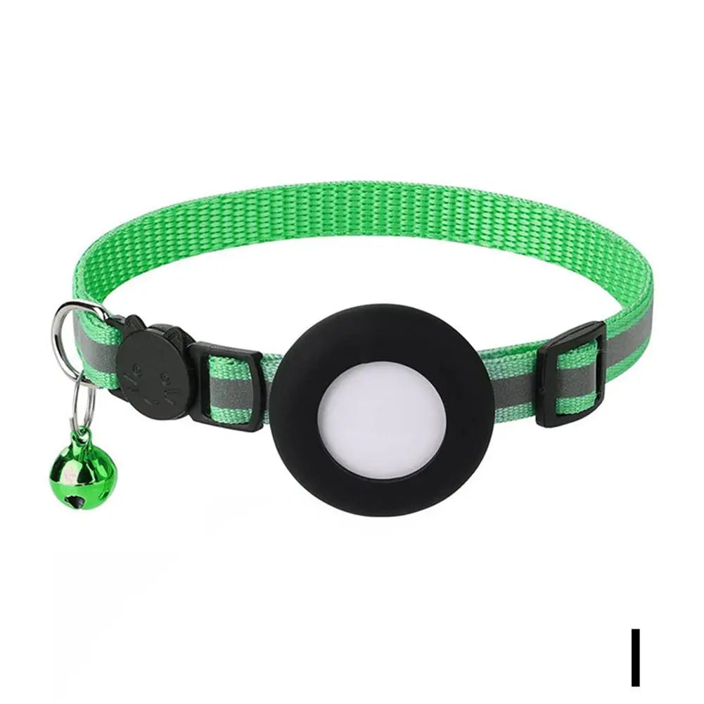 AirTag-Compatible Cat Collar – Reflective Adjustable Collar with Bell