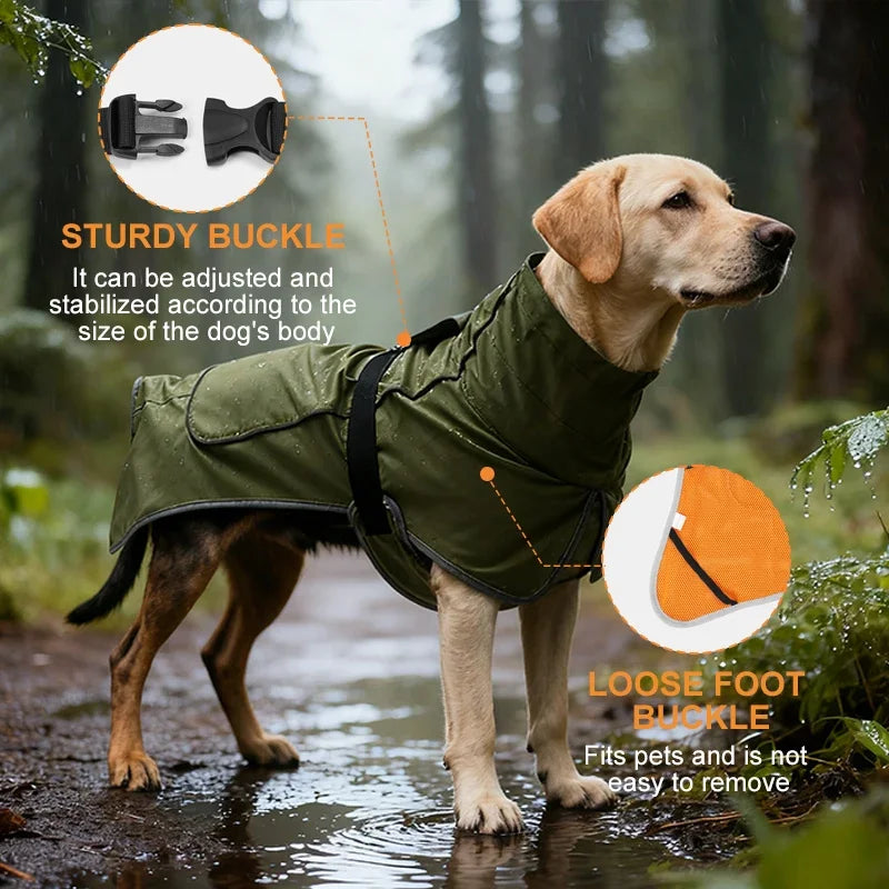 Reflective Dog Raincoat – Adjustable Outdoor Jacket for Wet Walks