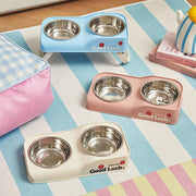 Elevated Stainless Steel Pet Bowls – Double-Bowl Feeding Stand