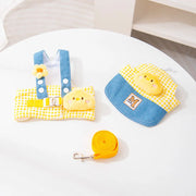 Cowboy Bear Dog Outfit Set – Denim Vest & Matching Hat