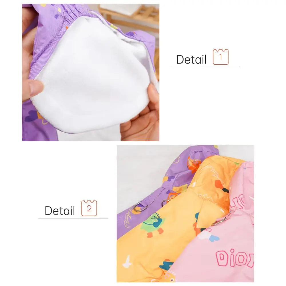 Windproof Hooded Dog Jacket – Warm Fleece Outdoor Coat
