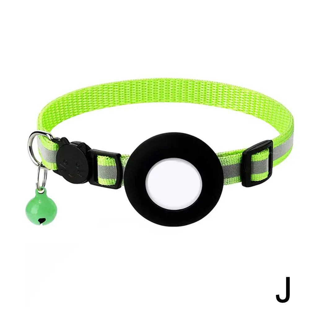 AirTag-Compatible Cat Collar – Reflective Adjustable Collar with Bell